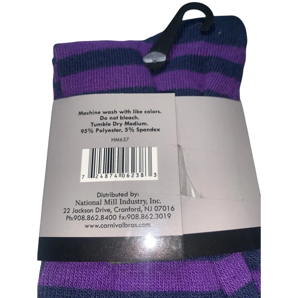 NEW‎ National Men Purple Navy Blue Striped Dress Socks Size 10-13
